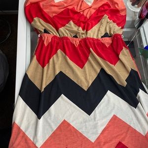 Chevron summer mini dress